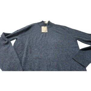 The Commons Men's Navy Medium 100% Cashmere 1/4 Zip Sweater NWT